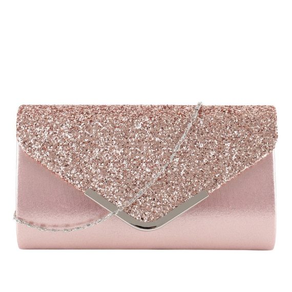 Glitter Envelope/Metal Edge Clutch Bags