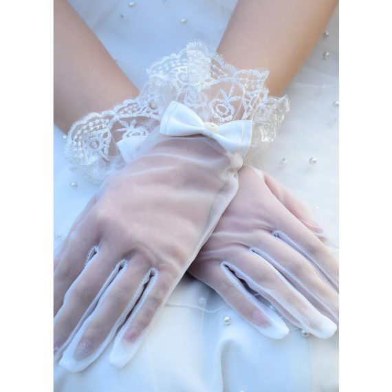 Gloves With Satin Bow