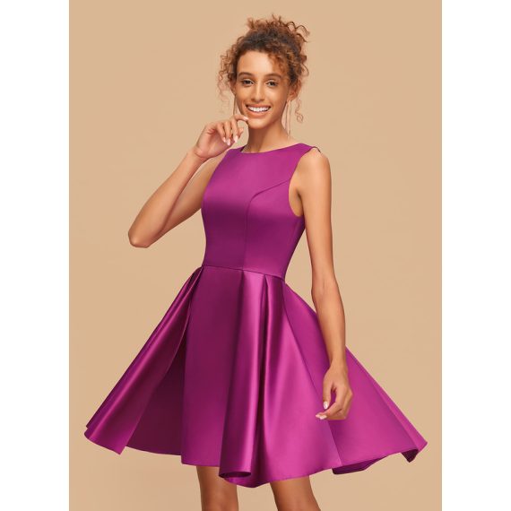 A-Line Scoop Short/Mini Homecoming Dress