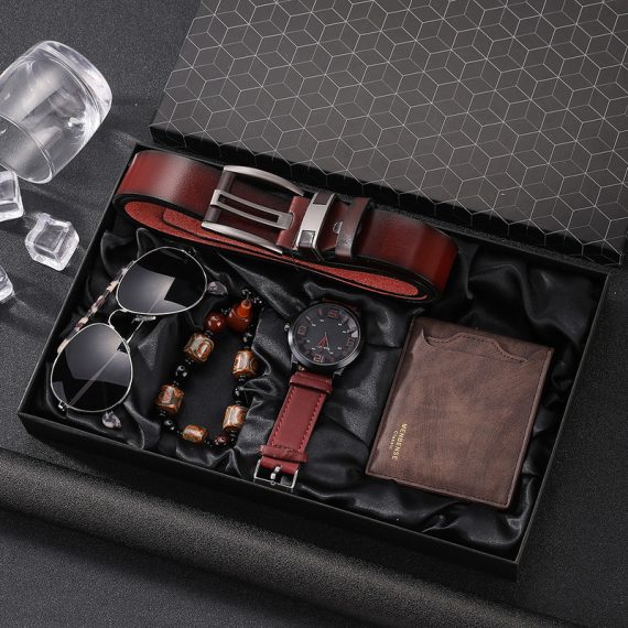 Groomsmen Gifts - Non-personalized Classic Elegant Men's Modern Alloy Watch Box
