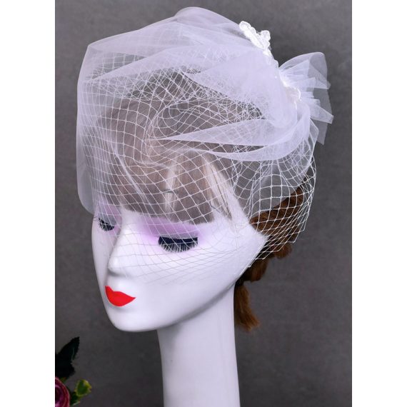 Two-tier Cut Edge Birdcage Veils