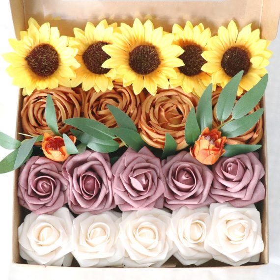 Free-Form Silk Flower Bridal Bouquets -