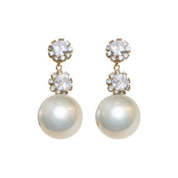 Elegant/Beautiful/Fashionable/Exquisite/Attractive Alloy With Round Pearl/Rhinestone Earrings/Fashion jewelry