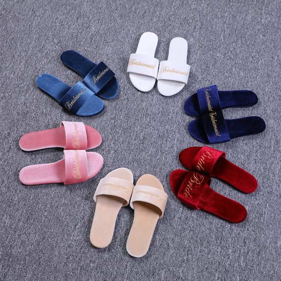 Bridesmaid Gifts - Non-Personalized Beautiful Attractive Fascinating Satin Slippers