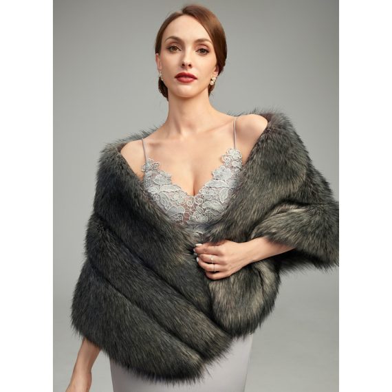 Faux Fur Fashion Shawl
