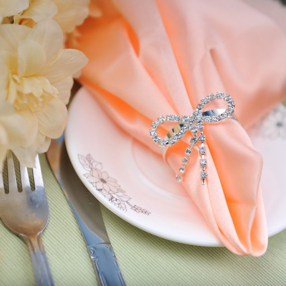 Butterfly Napkin Rings With Rhinestone
