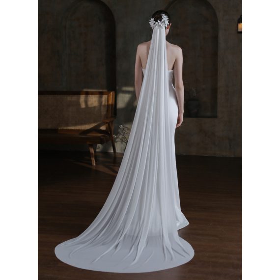 One-tier Cut Edge Chapel Bridal Veils