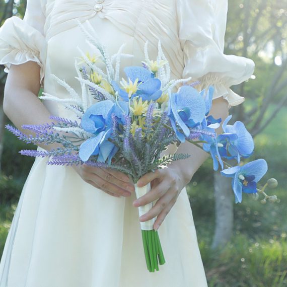 Cascade Silk Flower Bridal Bouquets -