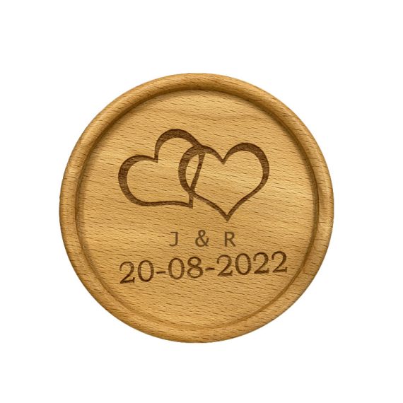 Bridesmaid Gifts - Personalized Classic Elegant Wooden Engraved Coaster