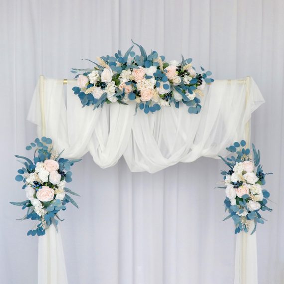 Free-Form Silk Flower Decorations/Wedding Bouquet sets (set of 3) -