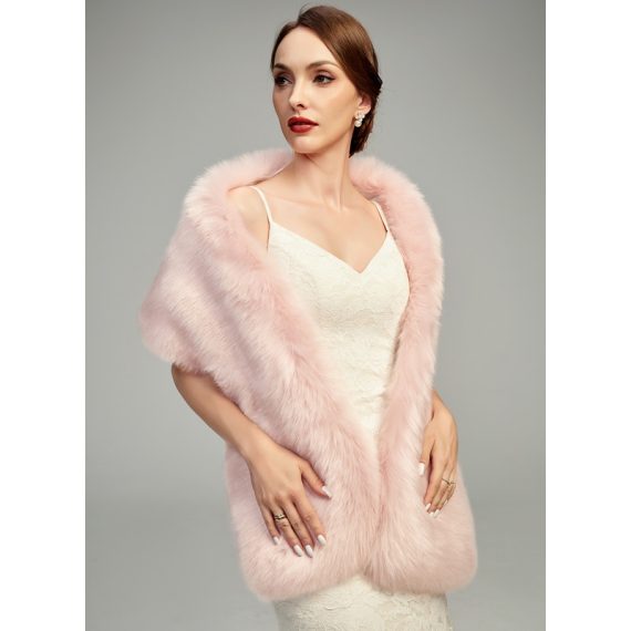 Faux Fur Wedding Shawl