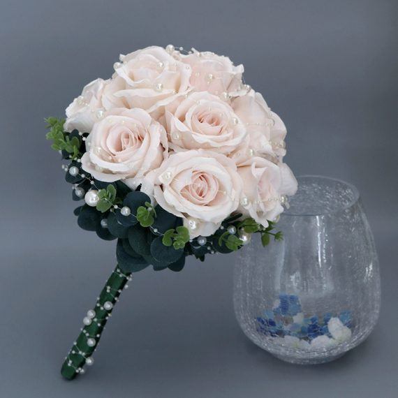 Round Silk Flower Bridal Bouquets -