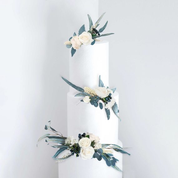 Free-Form Silk Flower Decorations/Wedding Bouquet sets (set of 3) -