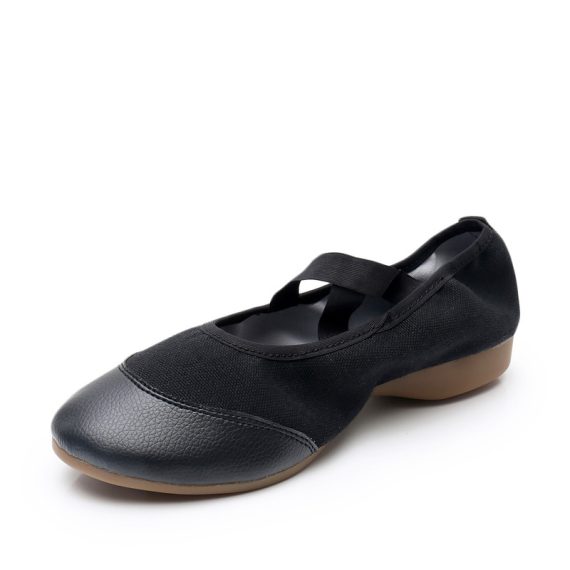 Women's Canvas Leatherette Jazz With Adaptable Strap Dance Shoes