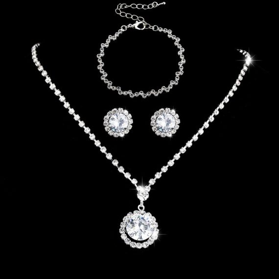 Elegant/Beautiful/Attractive Alloy With Round Rhinestone/Cubic Zirconia Jewelry Sets