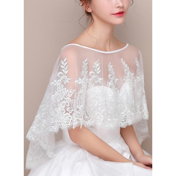 Lace Tulle Wedding Shawl