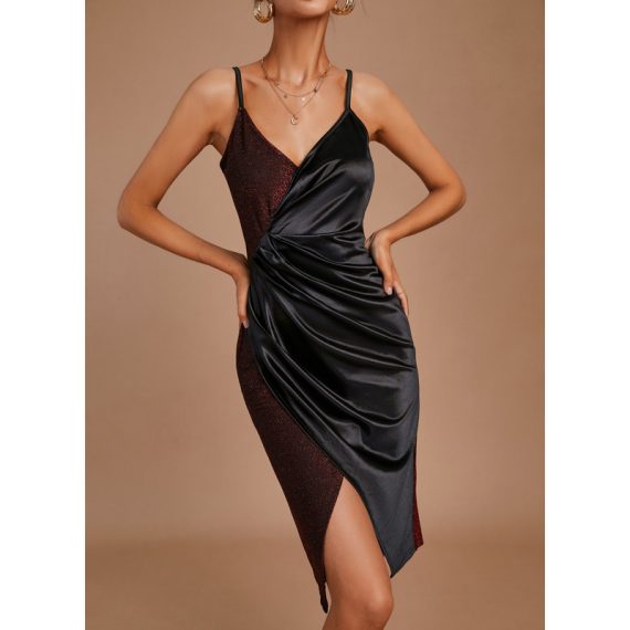 V-Neck Sleeveless Sexy Bodycon Polyester Mini Dresses