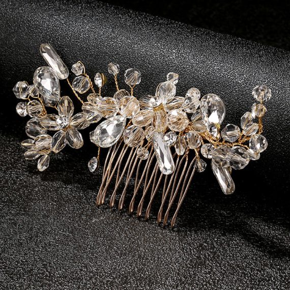 Combs & Barrettes/Headpiece With Rhinestone (Sold in single piece)