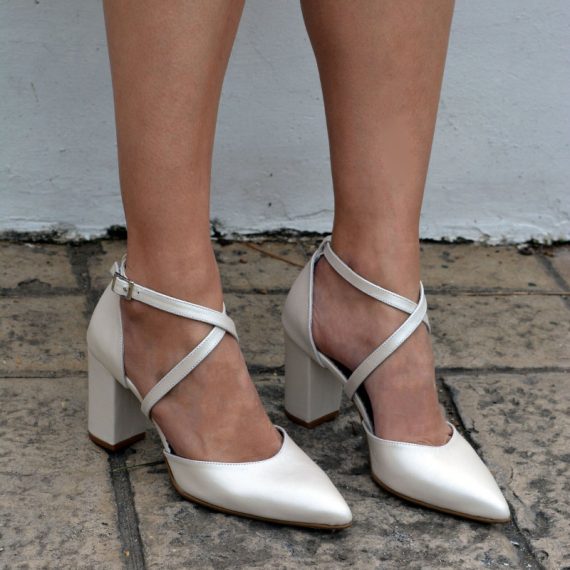 Women's Leatherette High Heel Block Heel Closed Toe With Adaptable Strap