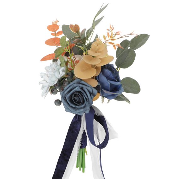 Free-Form Silk Flower Bridal Bouquets -