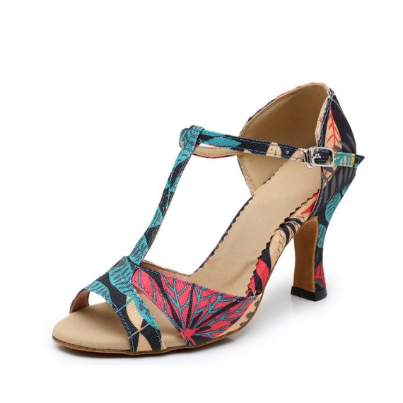 Women's Canvas Latin With T-Strap Dance Shoes