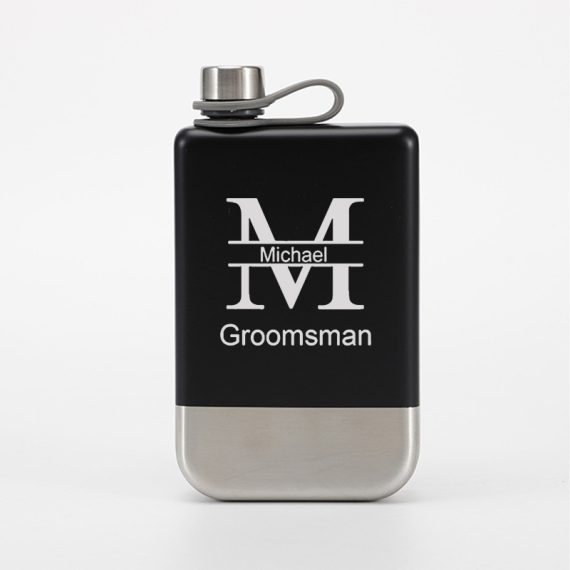 Groomsmen Gifts - Personalized Custom Engraved Stainless Steel Flask
