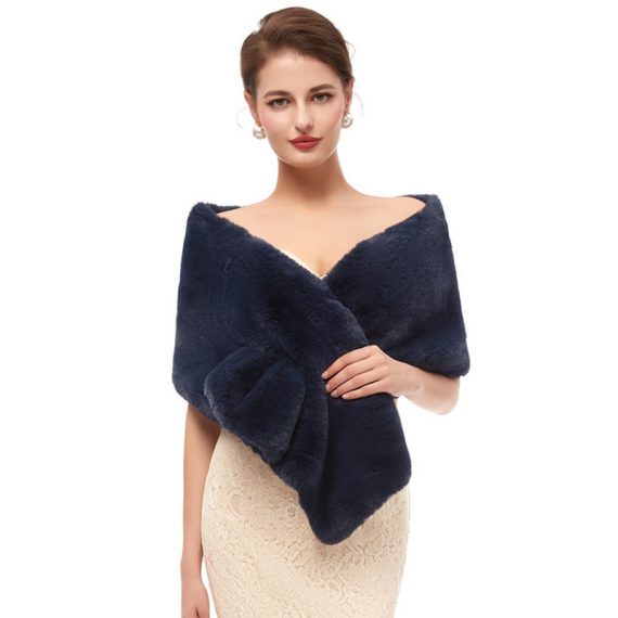 Faux Fur Wedding Shawl