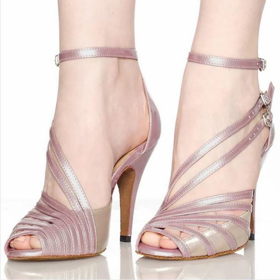 Women's Leatherette Latin With Adaptable Strap Dance Shoes