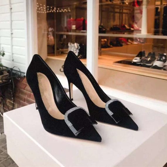 Women's Suede Stiletto Heel With Buckle shoes