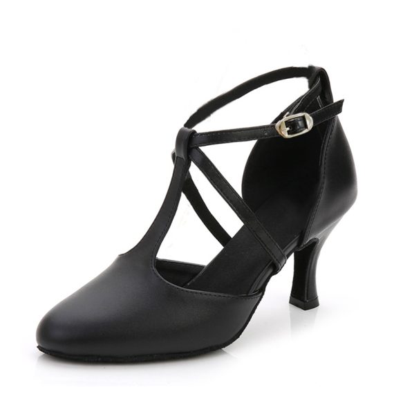 Women's Leatherette Ballroom With T-Strap Dance Shoes