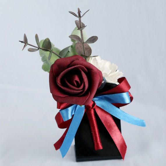 Free-Form Silk Flower Boutonniere -