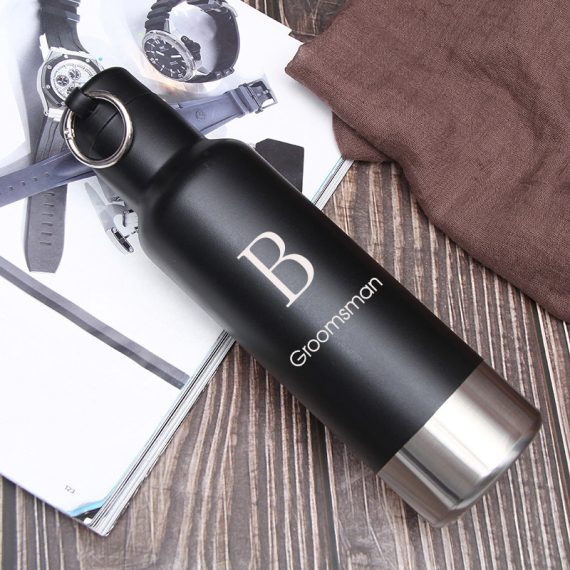 Groom Gifts - Personalized Modern Classic Elegant Stainless Steel Cup