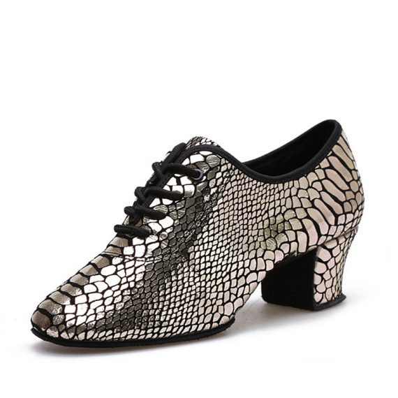 Women's Leather Practice With Adaptable Strap Dance Shoes