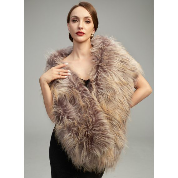 Faux Fur Wedding Shawl