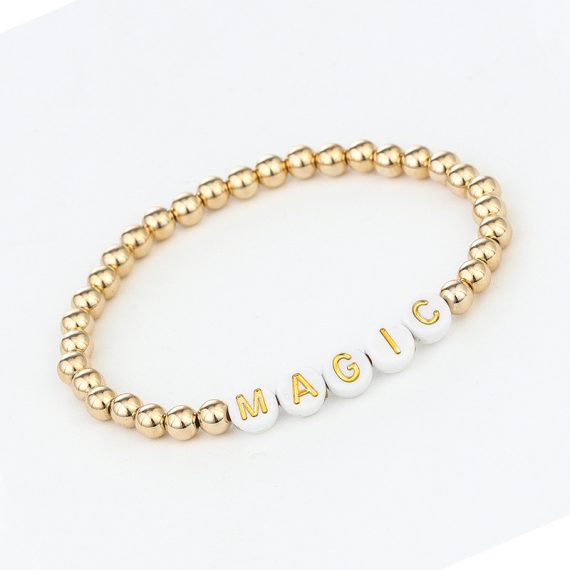 Bridesmaid Gifts - Personalized Beautiful Attractive Eye-catching Elastic Alloy Name Bracelet