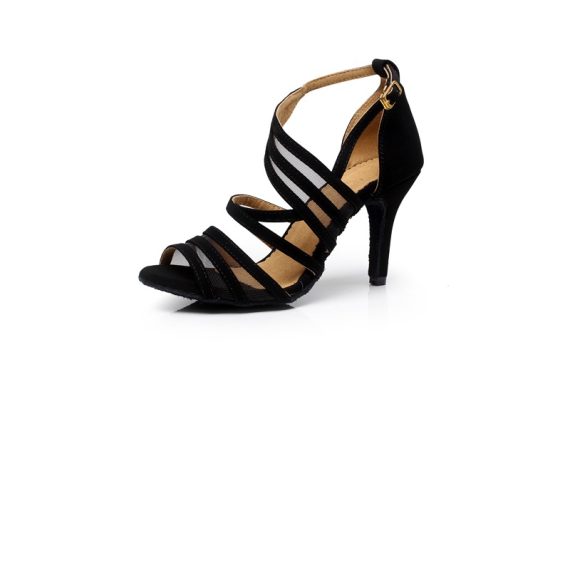 Women's Suede Latin With ankle strap Dance Shoes