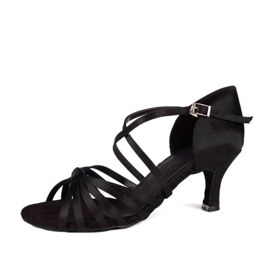 Women's Satin Latin With Adaptable Strap Dance Shoes
