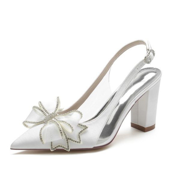 Women's Lace Stiletto Heel High Heel Closed Toe Sandals With Artificial Flowers
