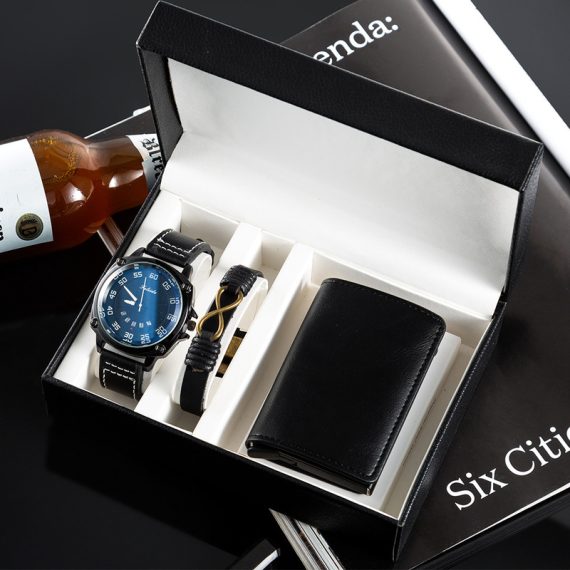Groomsmen Gifts - Non-Personalized Modern Classic Elegant Mens Alloy Watch Box