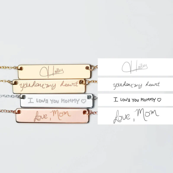 Bridesmaid Gifts - Personalized Attractive Eye-catching Handwriting Stainless Steel Necklace