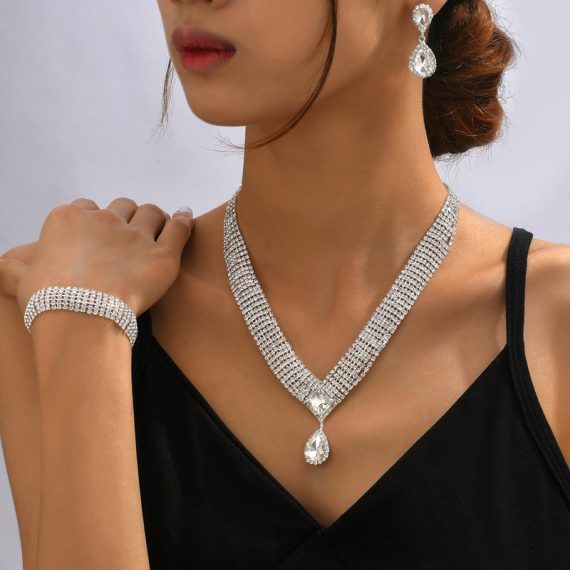 Elegant/Beautiful/Attractive Alloy With Round Rhinestone Jewelry Sets