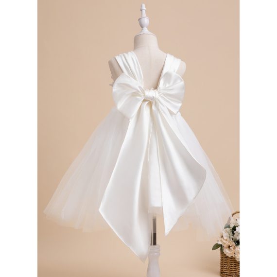 Ball-Gown/Princess Square Knee-Length Tulle Flower Girl Dress