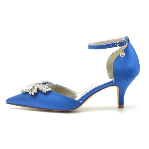 Women's Satin High Heel Closed Toe