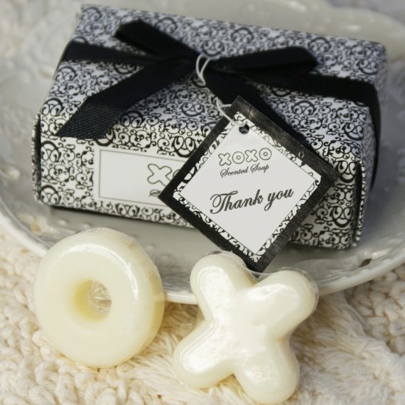 "Hugs & Kisses From Mr. & Mrs." Soaps With Ribbons/Tag