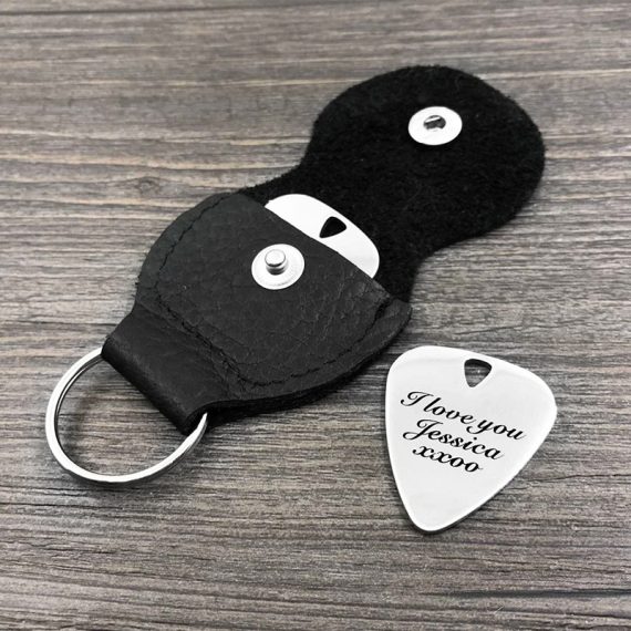Groom Gifts - Personalized Modern Stainless Steel Guitar Pick