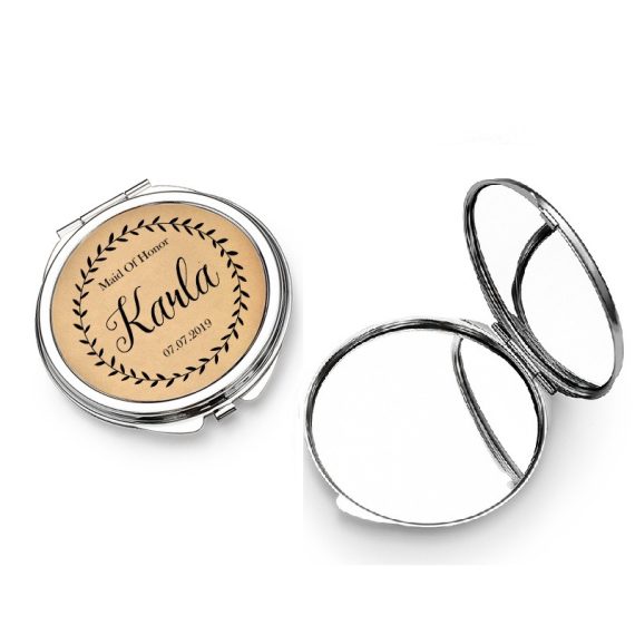 Bridesmaid Gifts - Personalized Cute Special Eye-catching Stainless Steel Compact Mirror