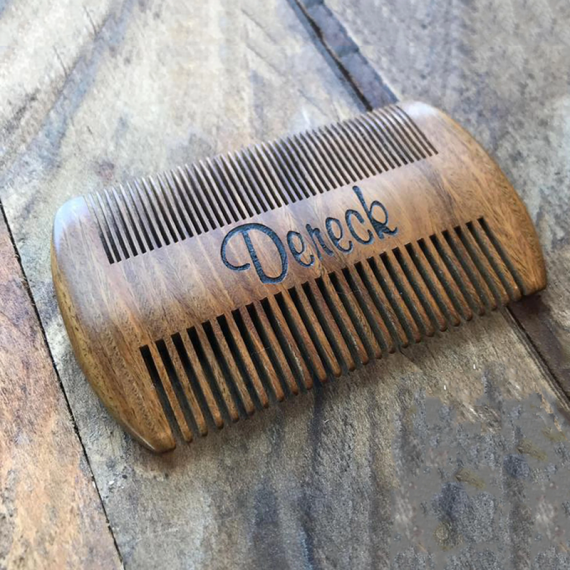 Groomsmen Gifts - Personalized Classic Vintage Wooden Hair Comb