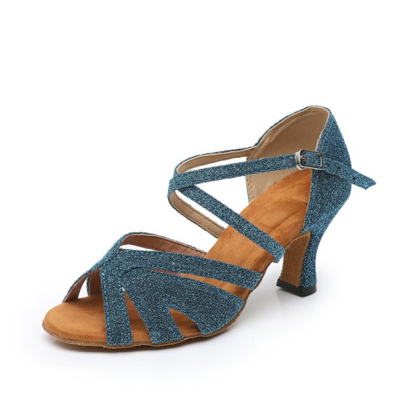 Women's Glitter Latin With Adaptable Strap Dance Shoes