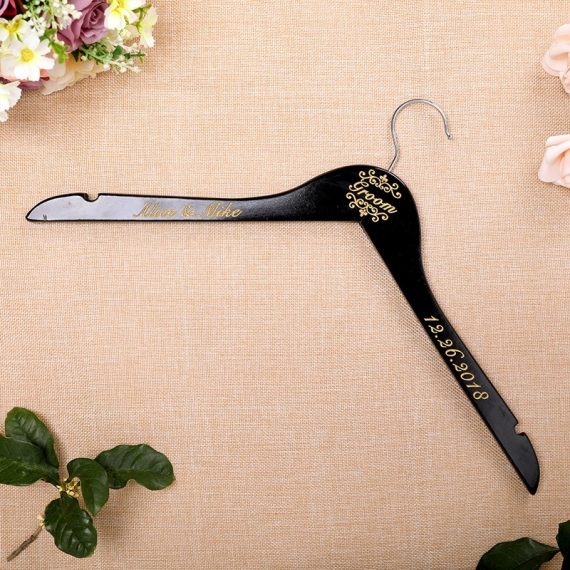 Groom Gifts - Personalized Vintage Wooden Hanger