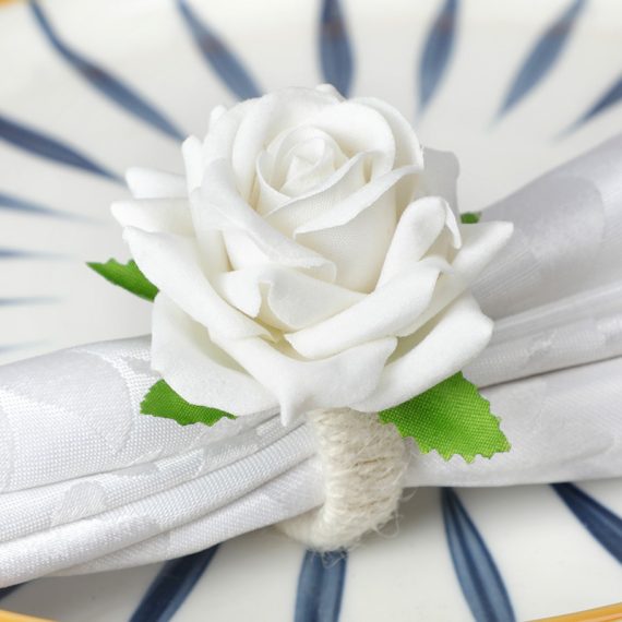 Bridesmaid Gifts - Non-Personalized Graceful Flax Cloth Napkin Ring